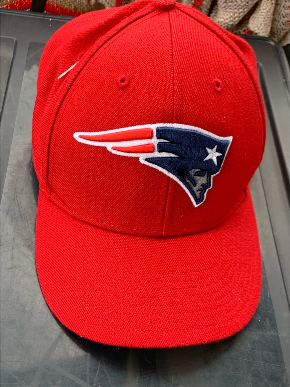 Red Men's New England Patriots hat cap with Embroidered Team Emblem 47 brand OS